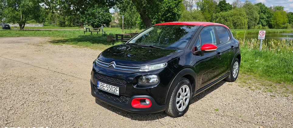 śląskie Citroen C3 cena 39900 przebieg: 77112, rok produkcji 2019 z Poręba